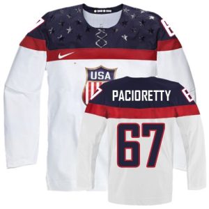 Olympic Hockey Max Pacioretty Authentic Herren Weiß – Team USA #67 Heim 2014